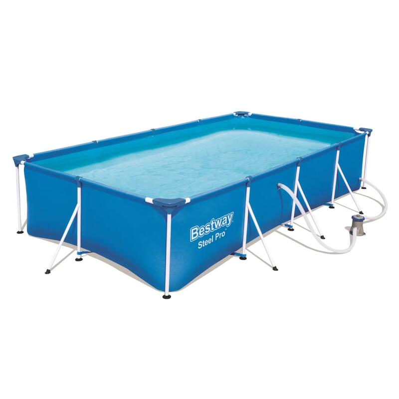 Bestway Jeu de piscine rectangulaire Steel Pro 400x211x81 cm 56424