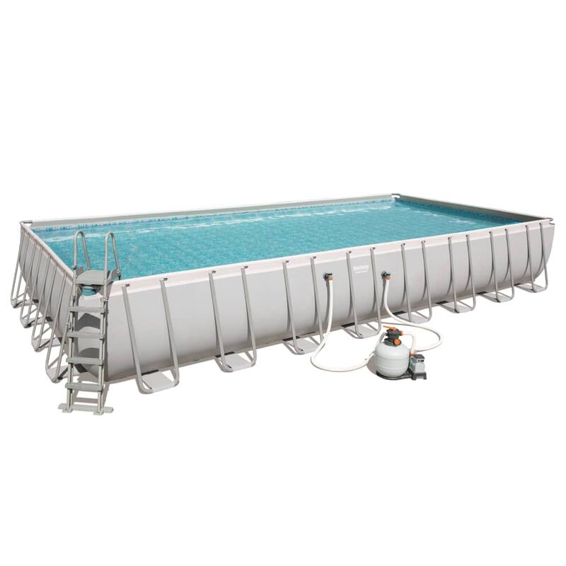 Bestway Jeu de piscine Power Steel Rectangulaire 956x488x132 cm 56623