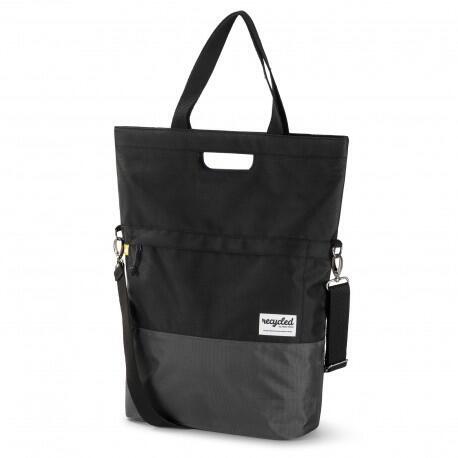 sac fourre-tout shopper 20 litres de polyéthylène noir/gris