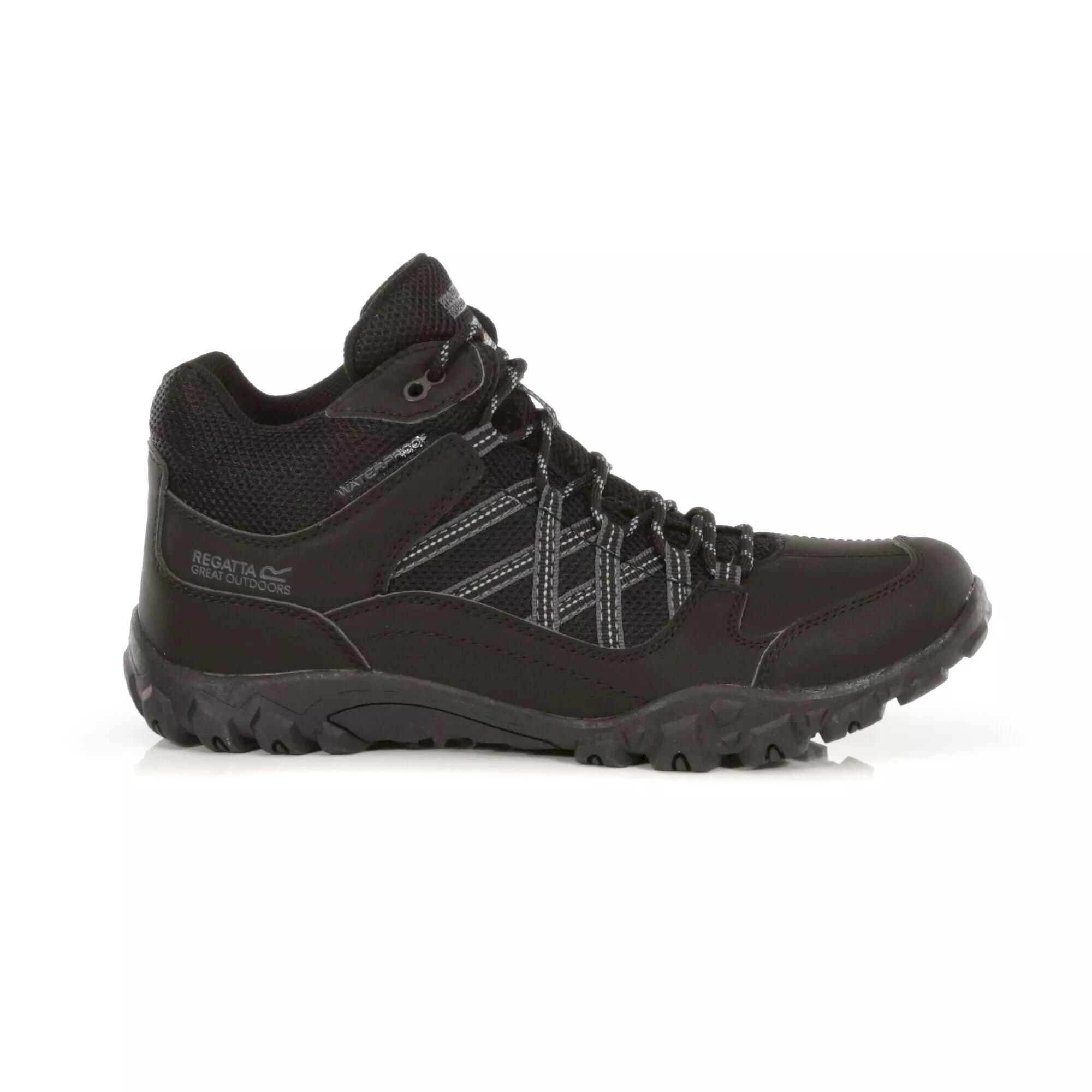 Mens Edgepoint Mid Waterproof Hiking Shoes (Black/Granite) 2/5