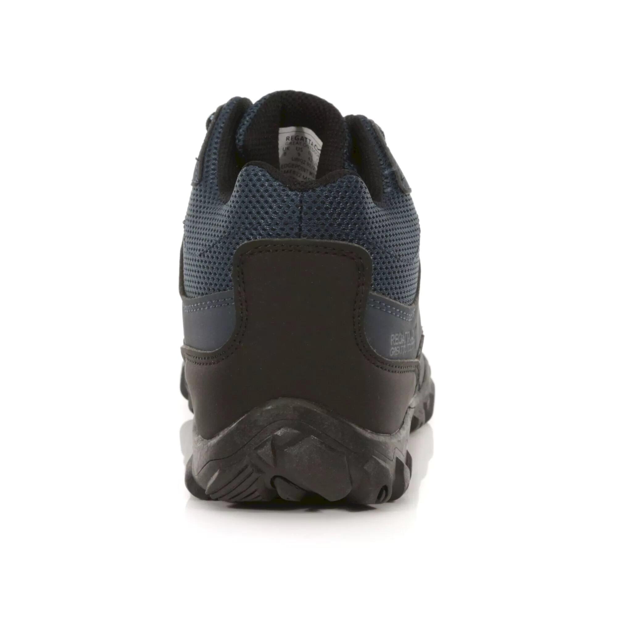 Mens Edgepoint Mid Waterproof Hiking Shoes (Blue/Black) 3/5