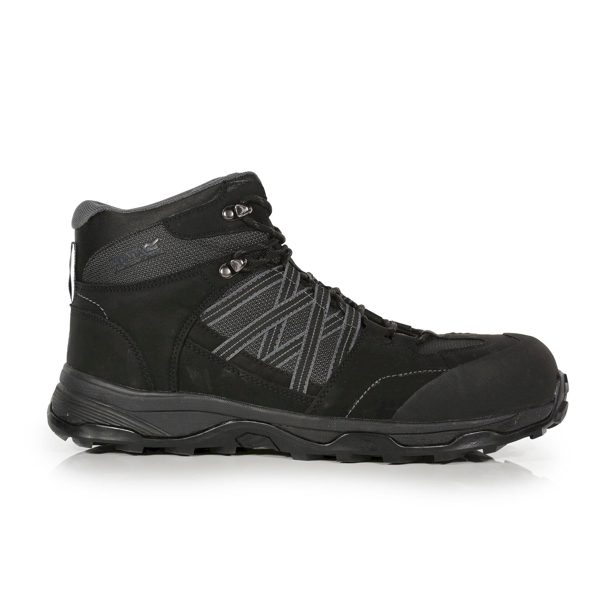 Mens Claystone S3 Safety Boots (Black/Granite) 4/5