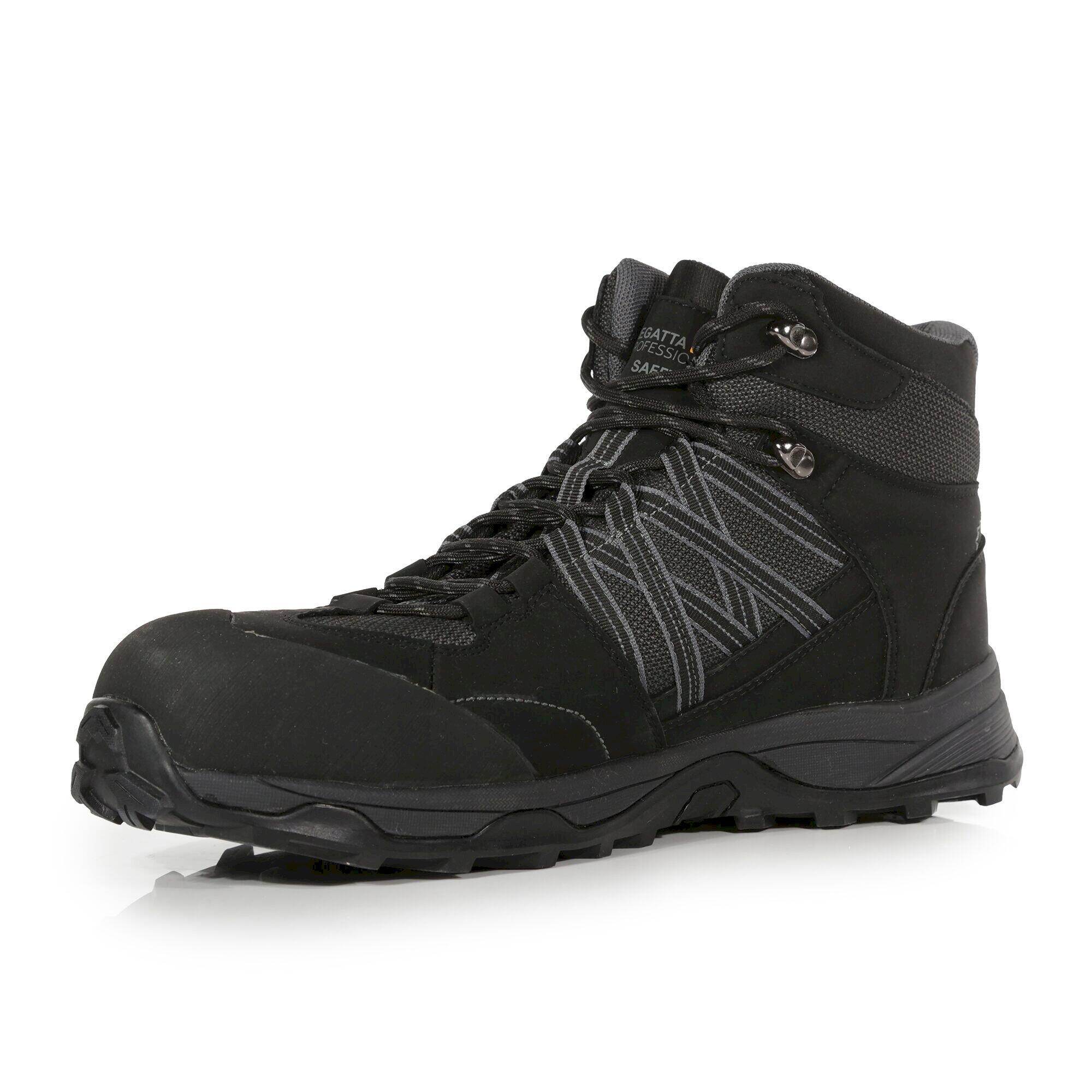 Mens Claystone S3 Safety Boots (Black/Granite) 3/5