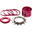 Kit Singlespeed pignon 13T + 7 entretoises - rouge