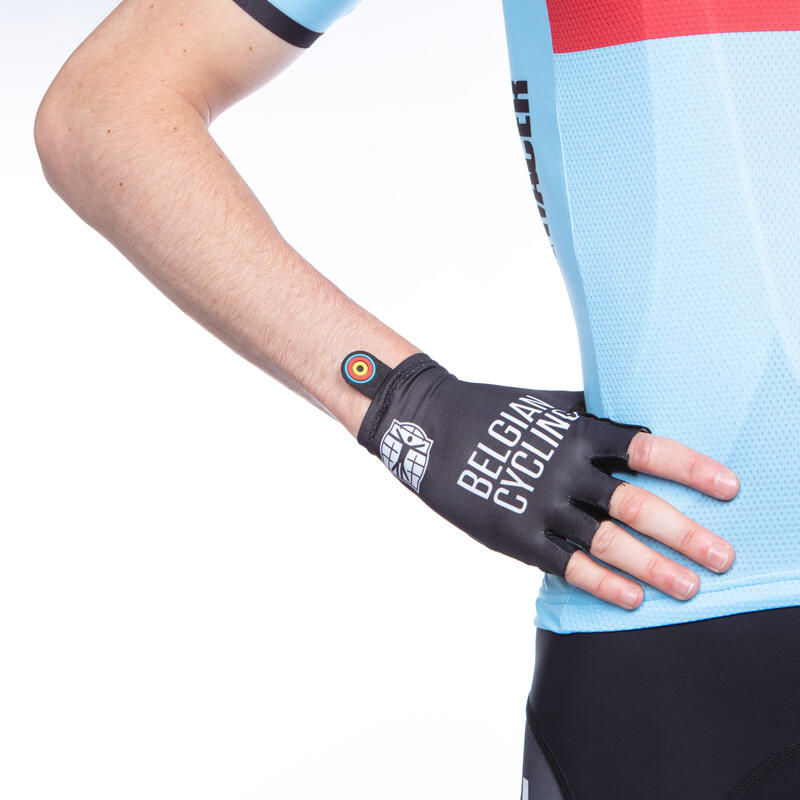 Guantes Ciclismo Unisex Negro - Official Team Belgium