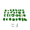 30 Klimbeugels - BANGA - Met schroeven - Groen