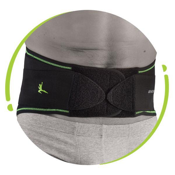 Cinturón soporte lumbar Unisex Antialérgica Antibacteriana fitness running Negra