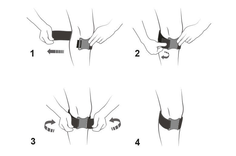 Suport pentru tendonul subpatelar unisex pentru genunchi negru
