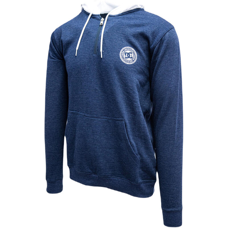 Sweat à capuche DC Shoes Rebel Half-Zip Hoodie, Bleu, Hommes