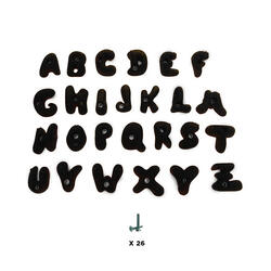 26 Kinderklimrek - ALPHABET - Met schroeven - Zwart