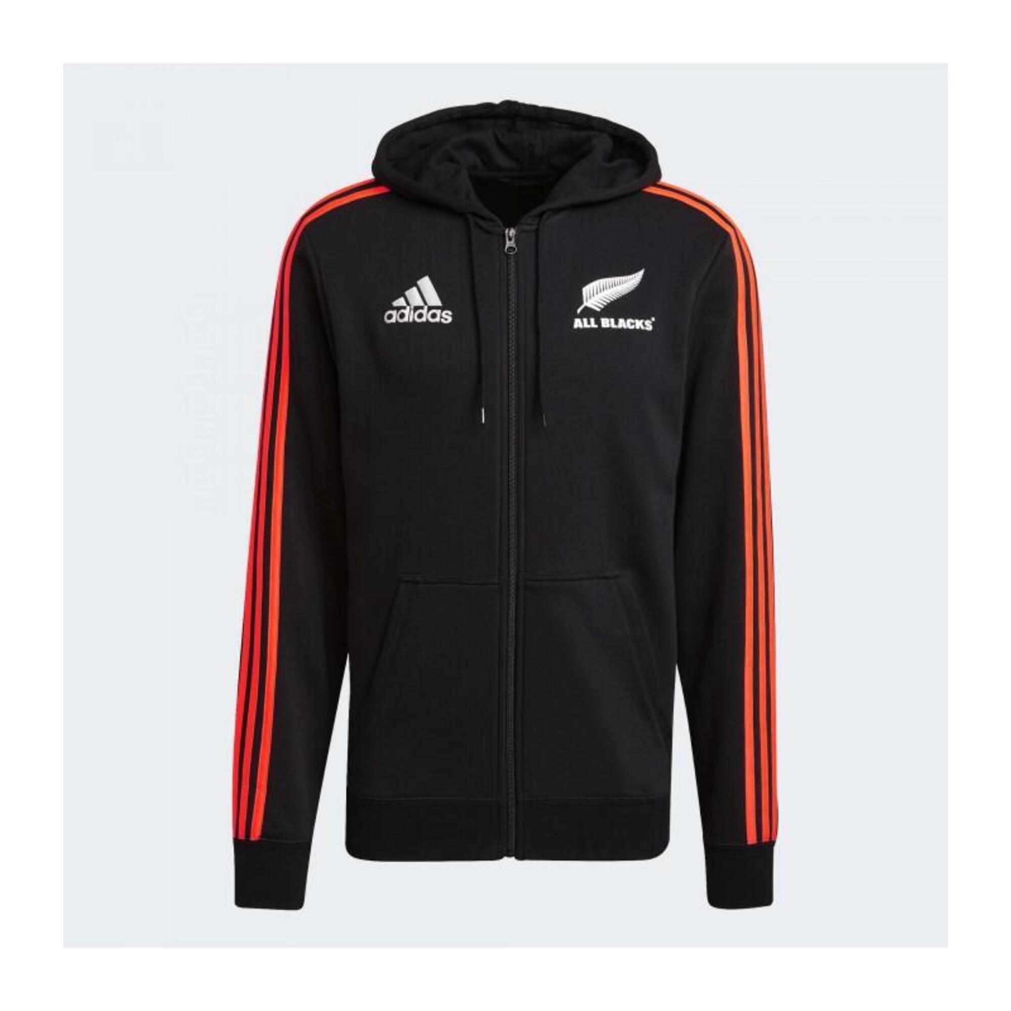 Adidas New Zealand All Blacks Mens Rugby Full Zipped Hoody 1/5