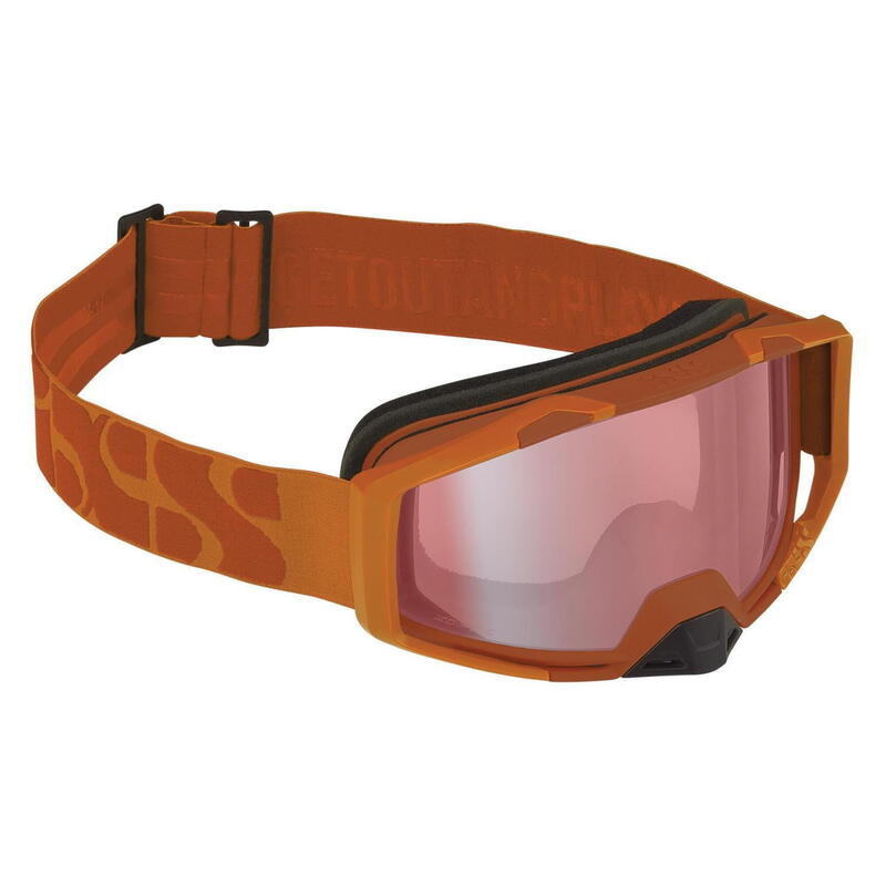 Trigger Goggle Mirror (Low Profile) - Orange brûlé/Mirror Soft Pink