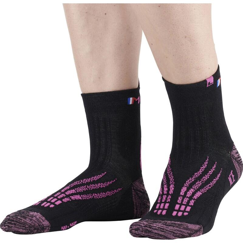 RUN ICE - Chaussettes de running/trail hivernales avec 52 % de laine mérinos.