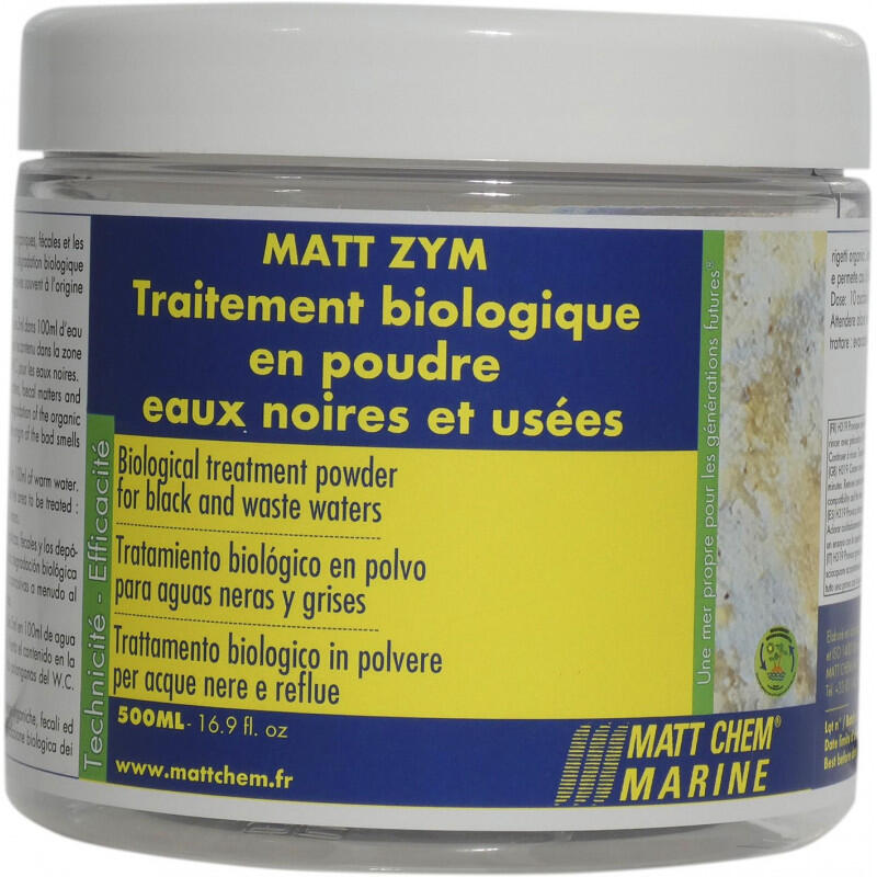 Matt Zym trattamento in polvere organica per neri e acque reflue - 500 ml