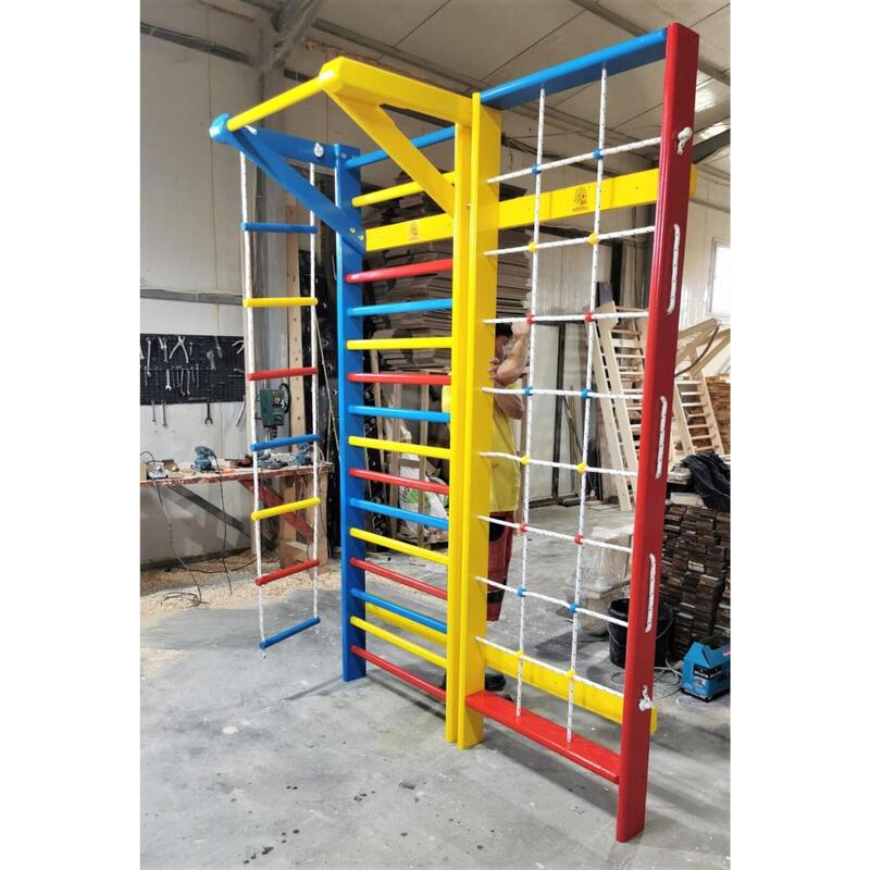 Spalier Gimnastica Multifunctional, 245x160 cm, Colorat, 15 BARE - M5450C4
