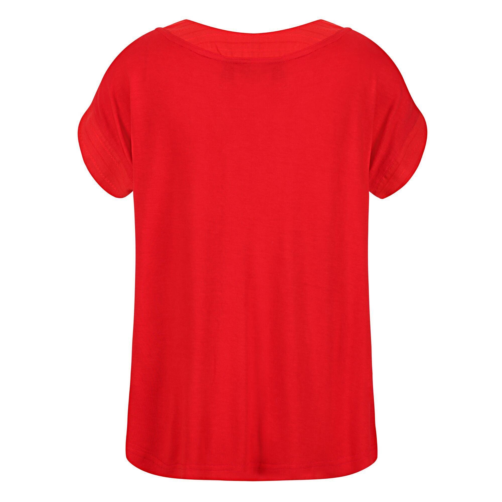 Womens/Ladies Adine Stripe TShirt (True Red) 2/5