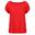Dames Adine Gestreept Tshirt (Echt rood)