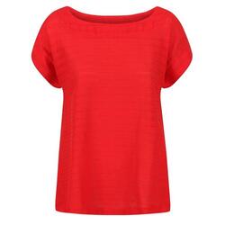 Camiseta Adine de Rayas para Mujer Rojo Real