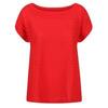 Dames Adine Gestreept Tshirt (Echt rood)