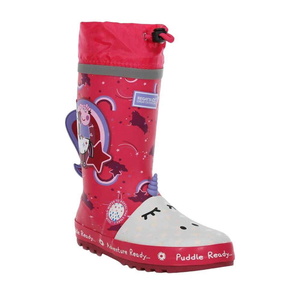 REGATTA Childrens/Kids Unicorn Peppa Pig Wellington Boots (Winterberry)