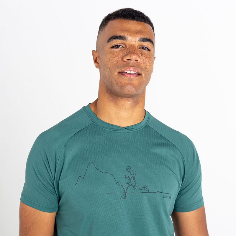 Mens Righteous II Illustration Recycled Lightweight TShirt (Fern Green)