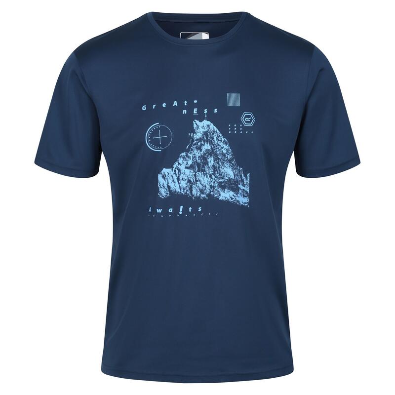 Heren Fingal VI Kompas Tshirt (Maanlicht Denim)