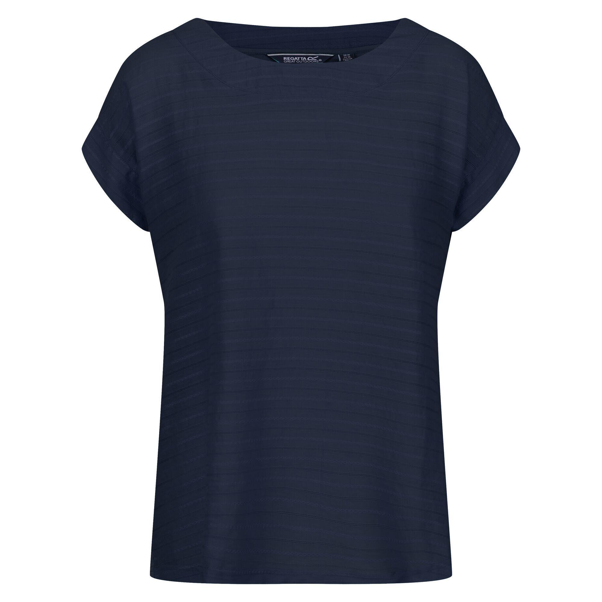 Womens/Ladies Adine Stripe TShirt (Navy) 1/5