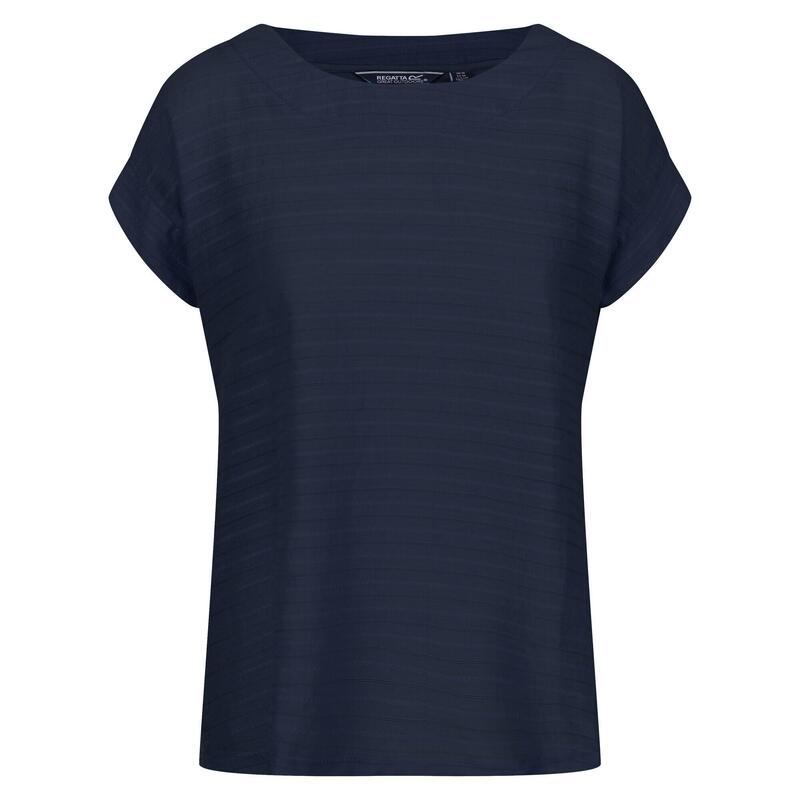 T-Shirt Listado Adine Mulher Azul Marinho