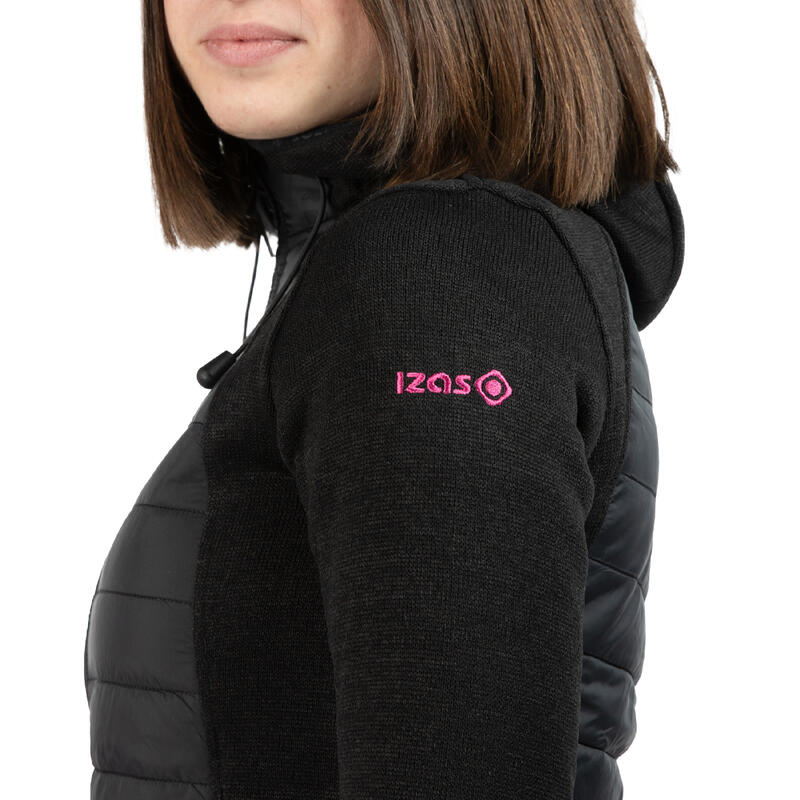 Giacca a maglia urbana e sportiva Izas NOYA W da donna con imbottitura in fibra