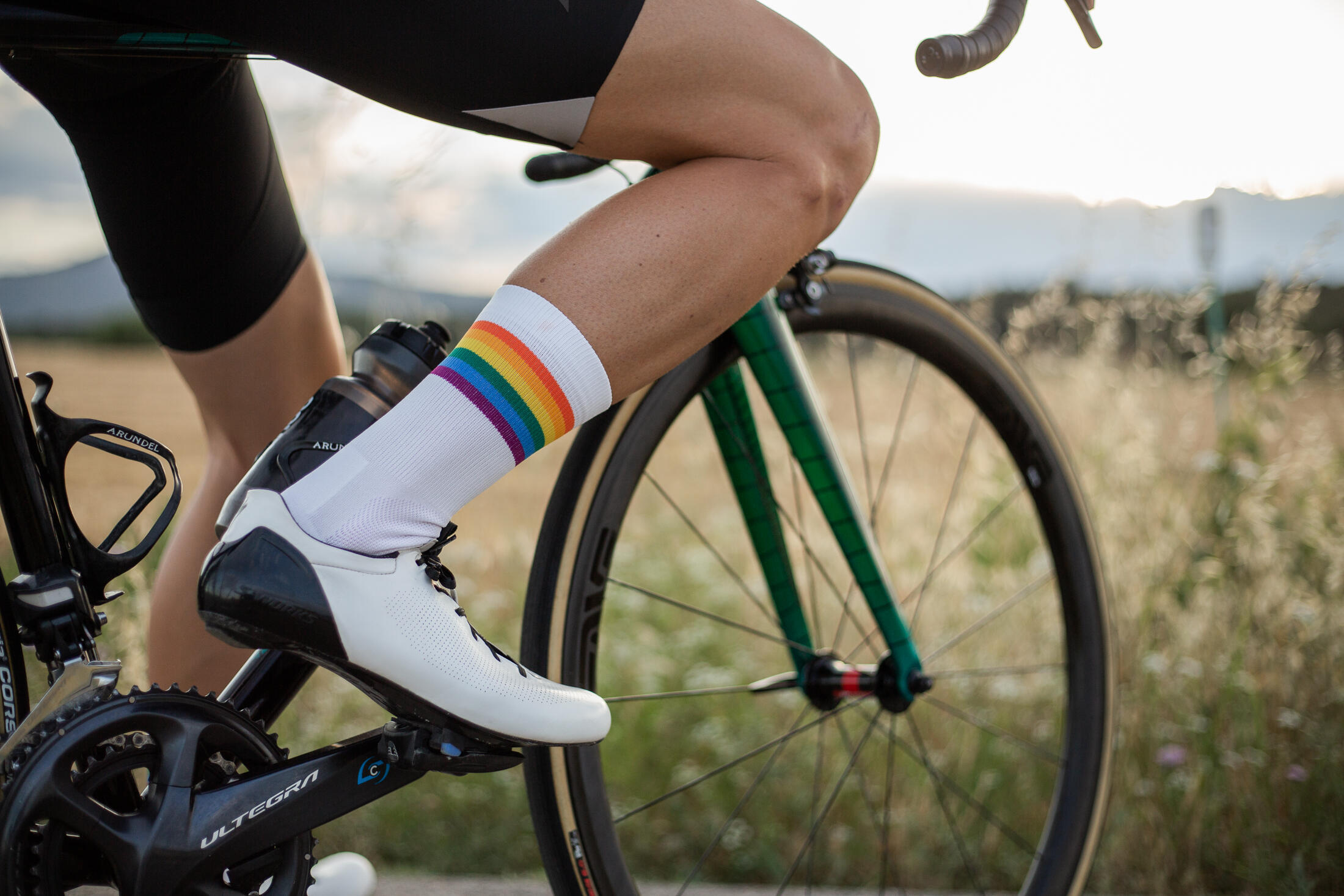 Pride Statement 2 Pack Unisex Socks and Pride Road Bike Cap