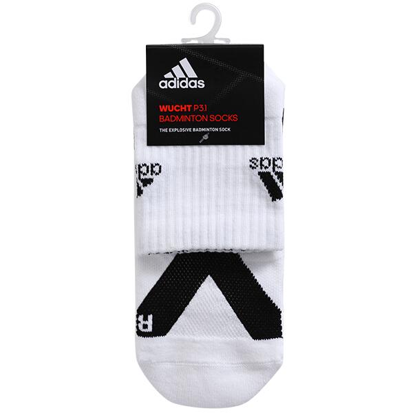 Wucht P3.1 Low Cut Badminton Socks - White/Black