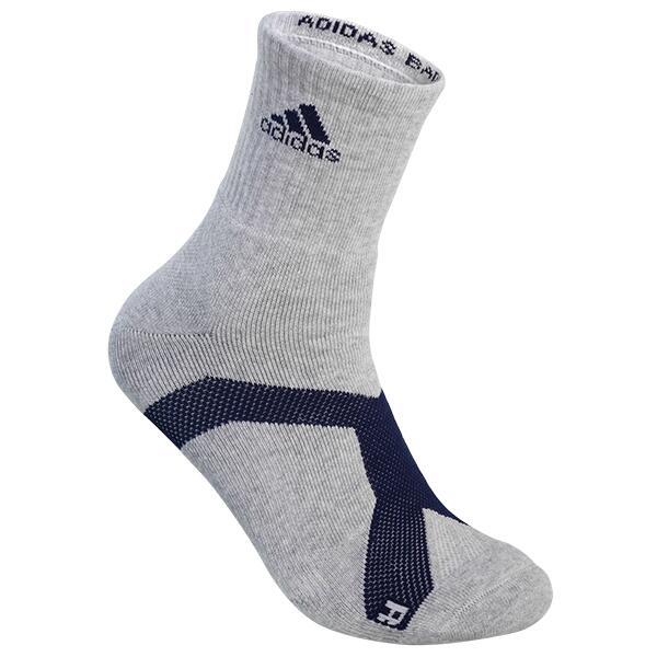 wucht P3.1 Unisex Mid Cut Badminton Socks - Grey/Indigo