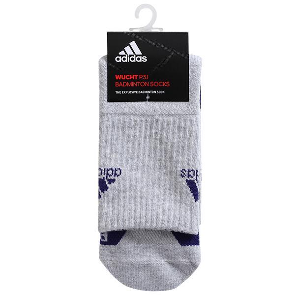 wucht P3.1 Unisex Mid Cut Badminton Socks - Grey/Indigo