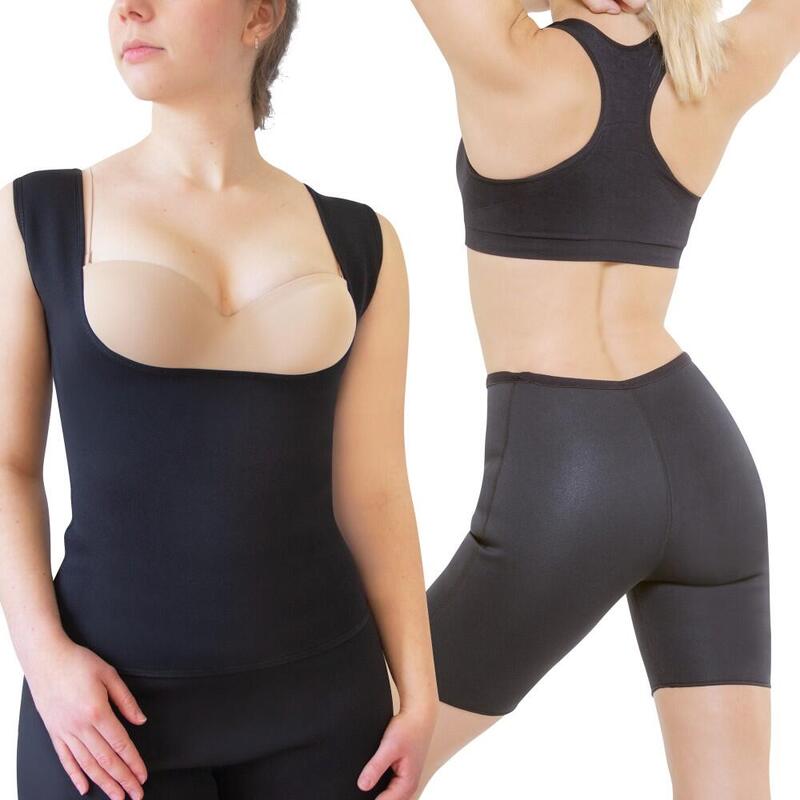 Conjunto de calções de senhora Saunalifter push-up e calções de treino