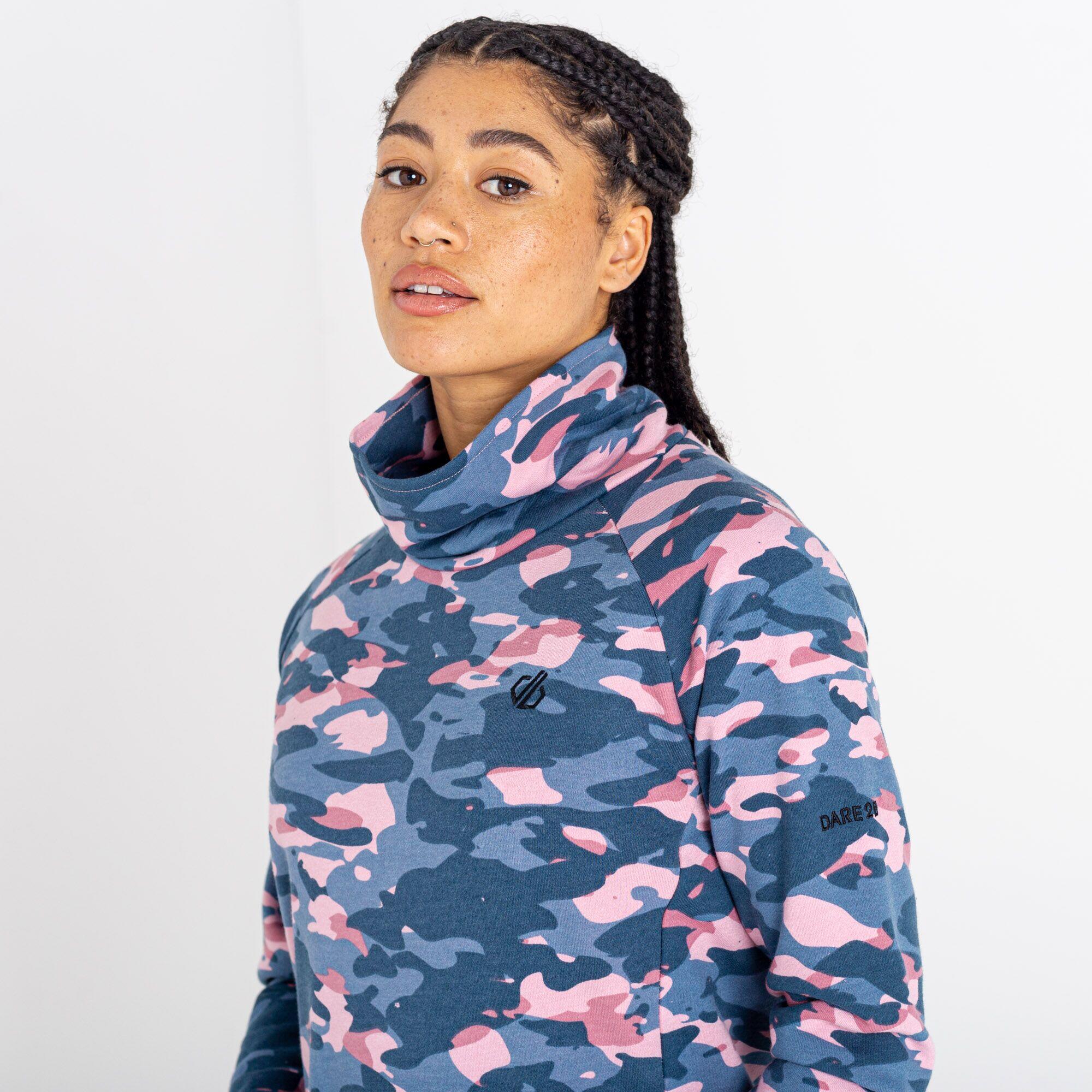 Womens/Ladies Offline Camo Sweatshirt (Powder Pink) 4/5