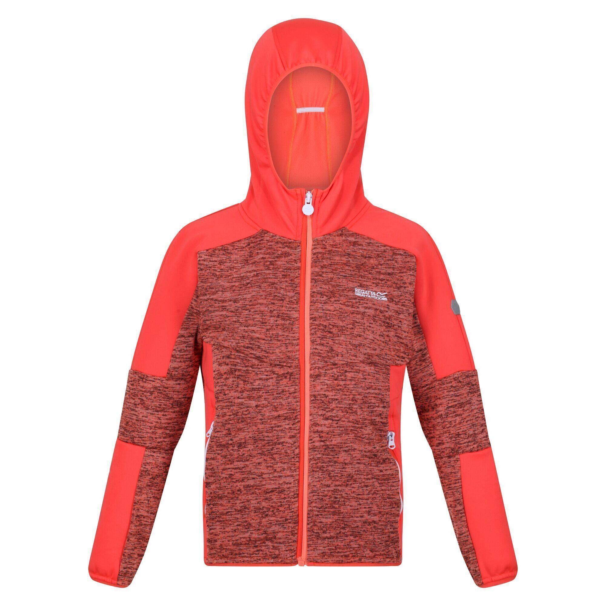 Childrens/Kids Dissolver V Fleece (Fusion Coral/Neon Peach) 1/5