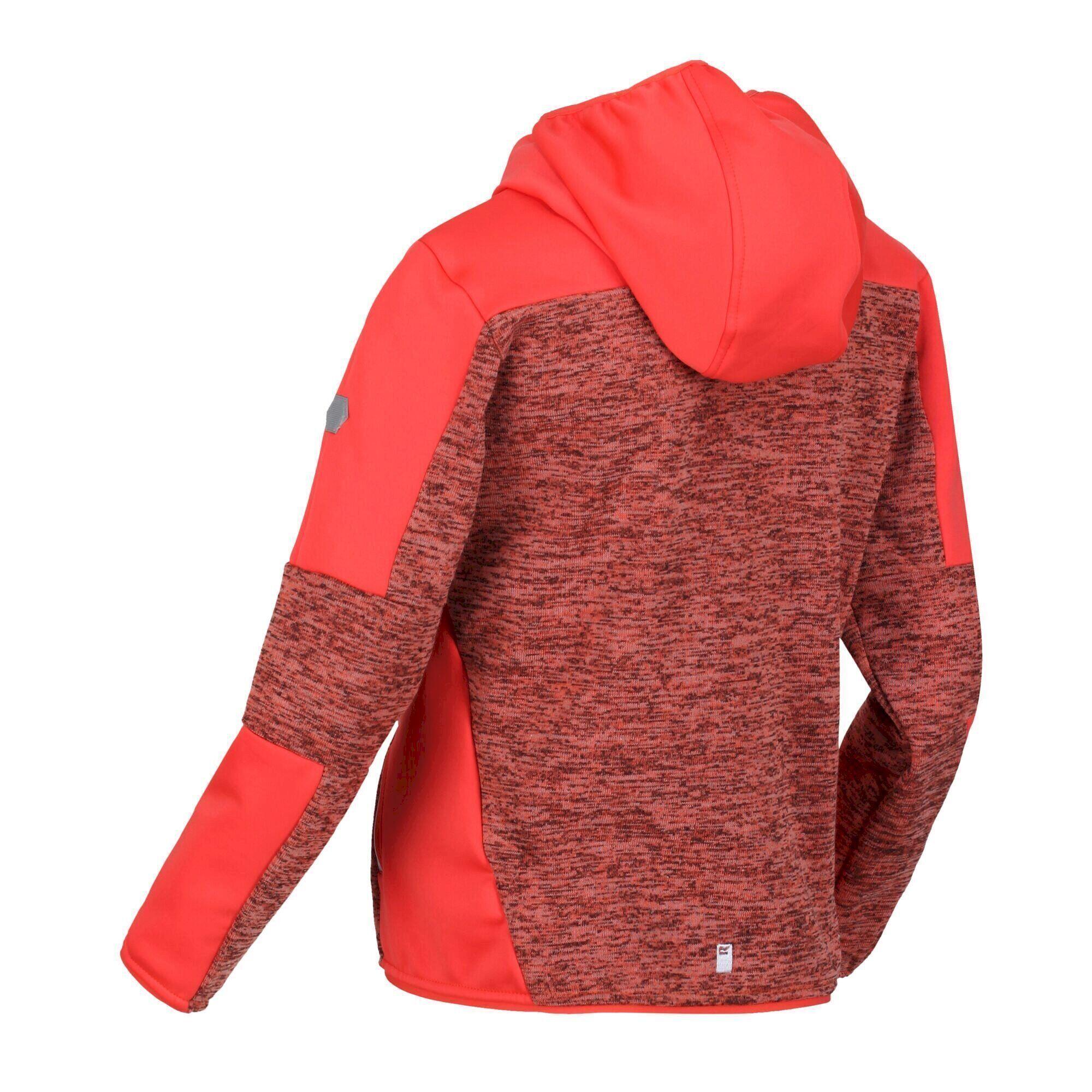 Childrens/Kids Dissolver V Fleece (Fusion Coral/Neon Peach) 3/5