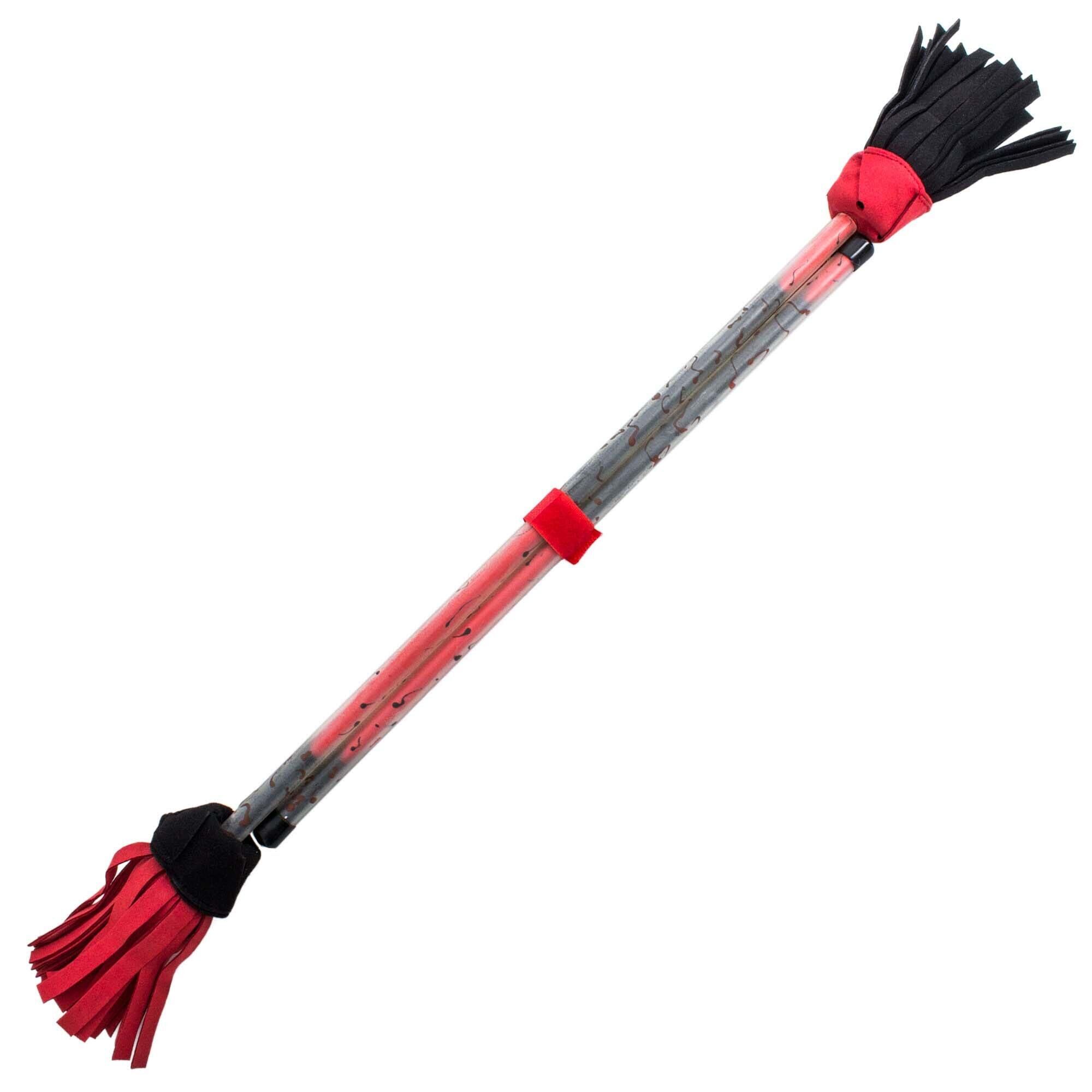 FIRETOYS Picasso Flower Stick and Hand Sticks-Black/Red