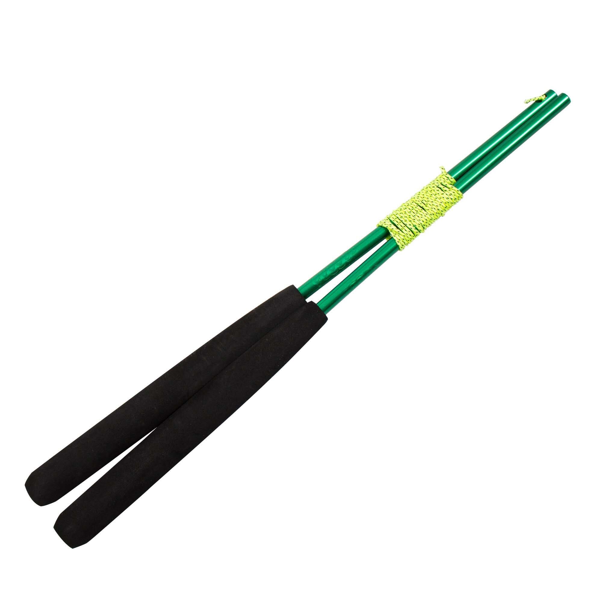 Green Juggle Dream Coloured Aluminium Diabolo Handsticks 1/5