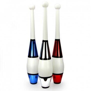 FIRETOYS 3x Juggle Dream Solo Club - Red/Silver/Blue