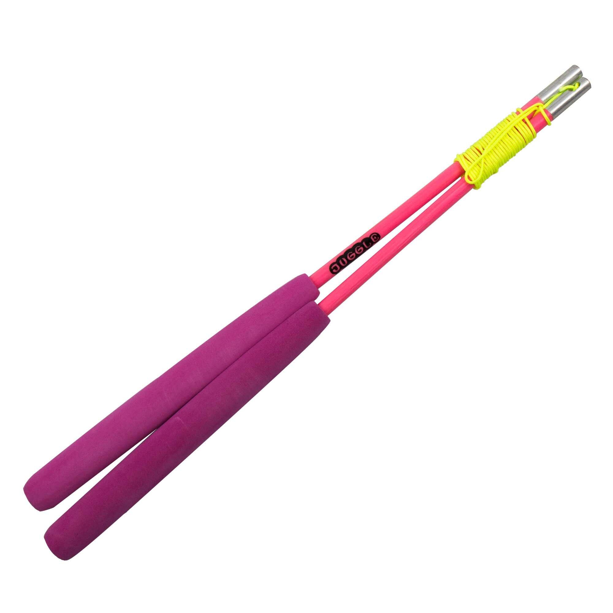 FIRETOYS Pink Juggle Dream Superglass Grind Diabolo Handsticks
