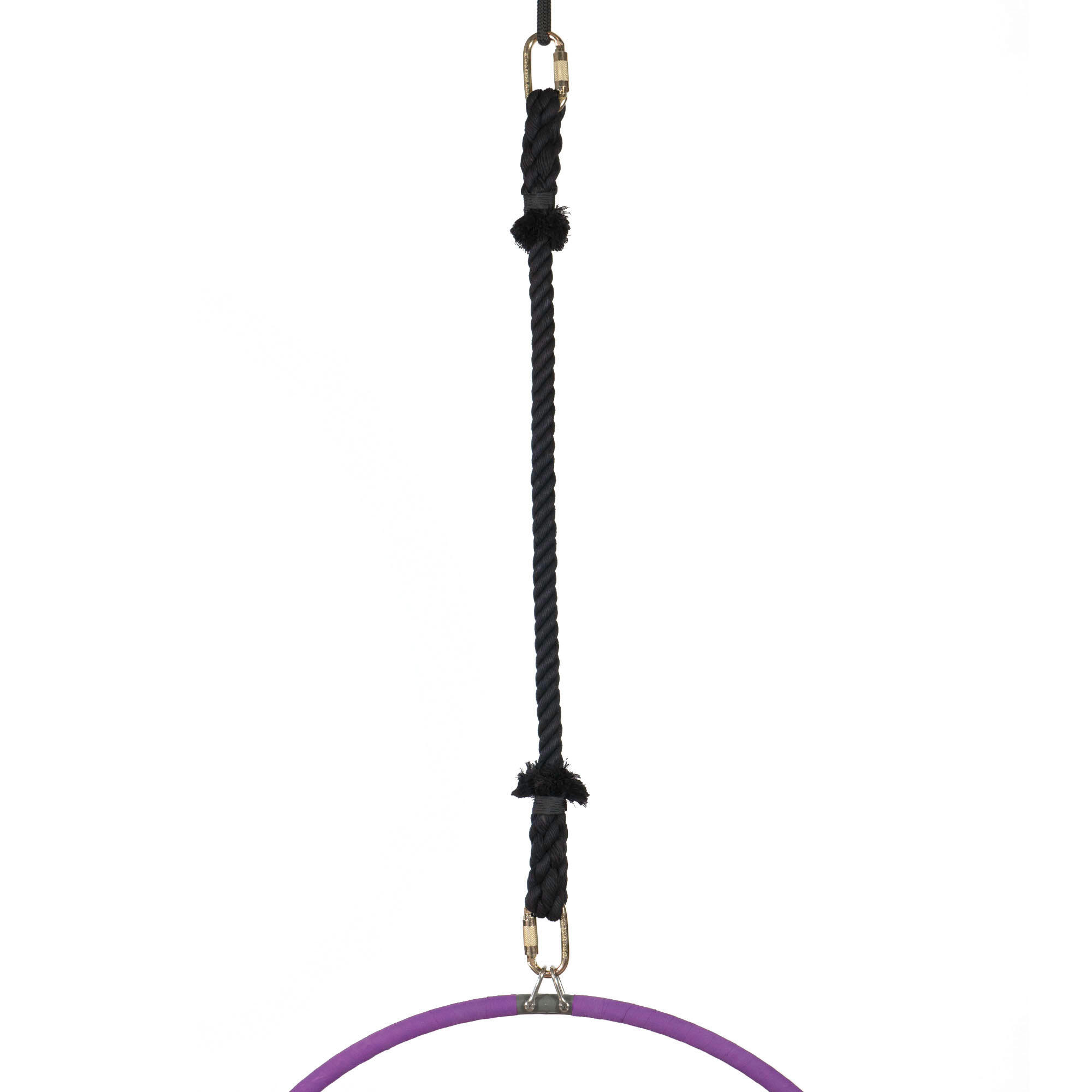 Prodigy Dyna-Core Hanging rope for Aerial Hoop-Black 3/4