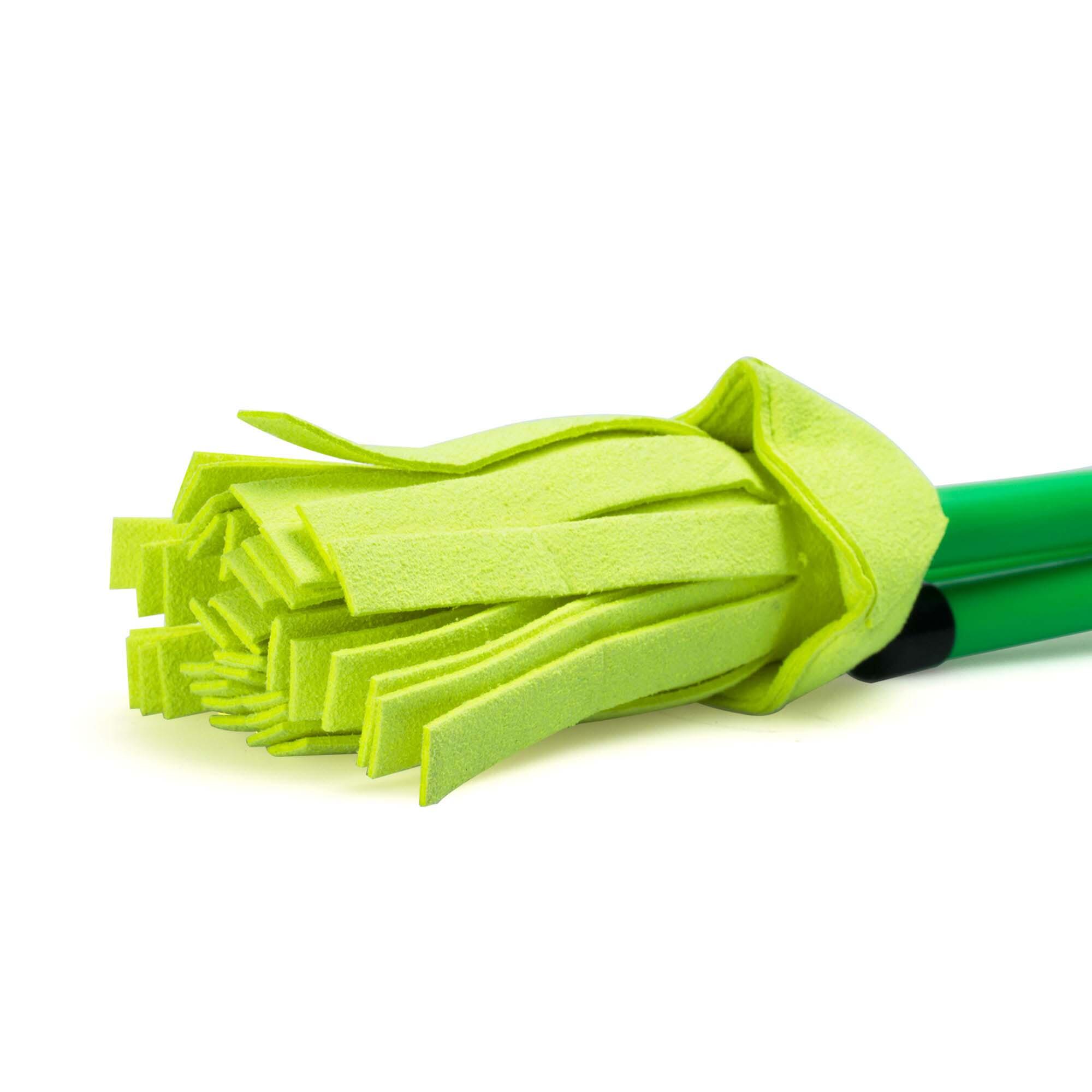 Neo Fluoro Flower Stick and Hand Sticks-Green with Yellow Tassels 3/3