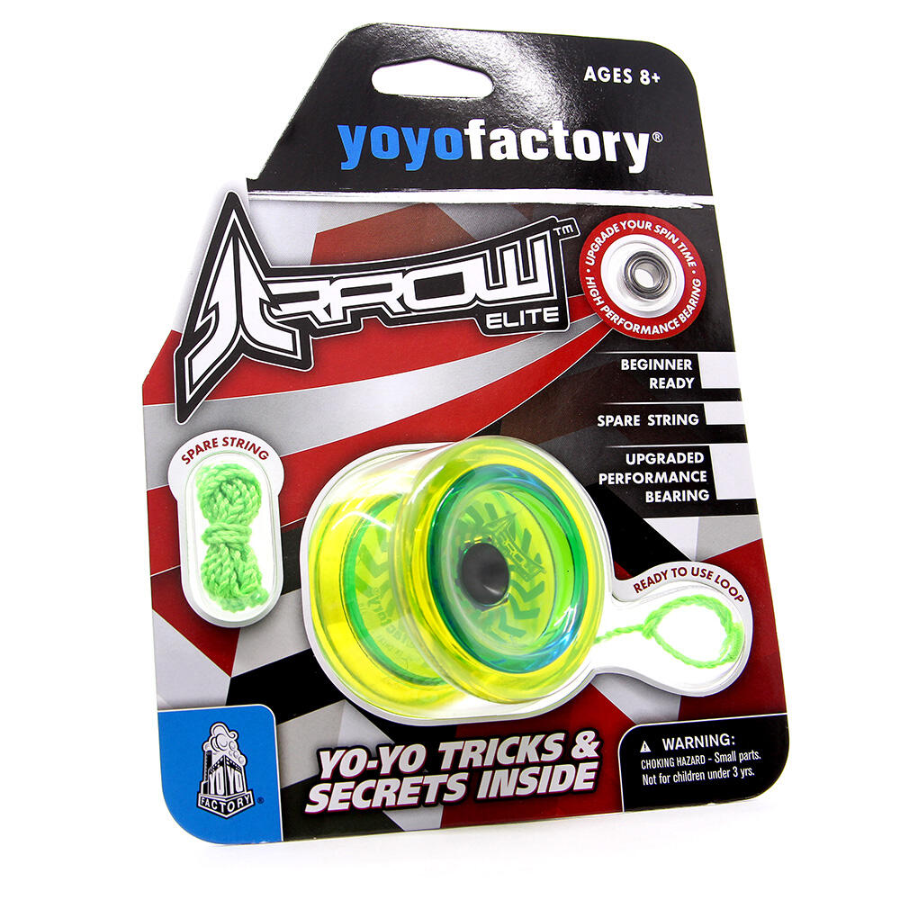 YoyoFactory Arrow - Upgrade-able Plastic Yoyo-Yellow 1/4