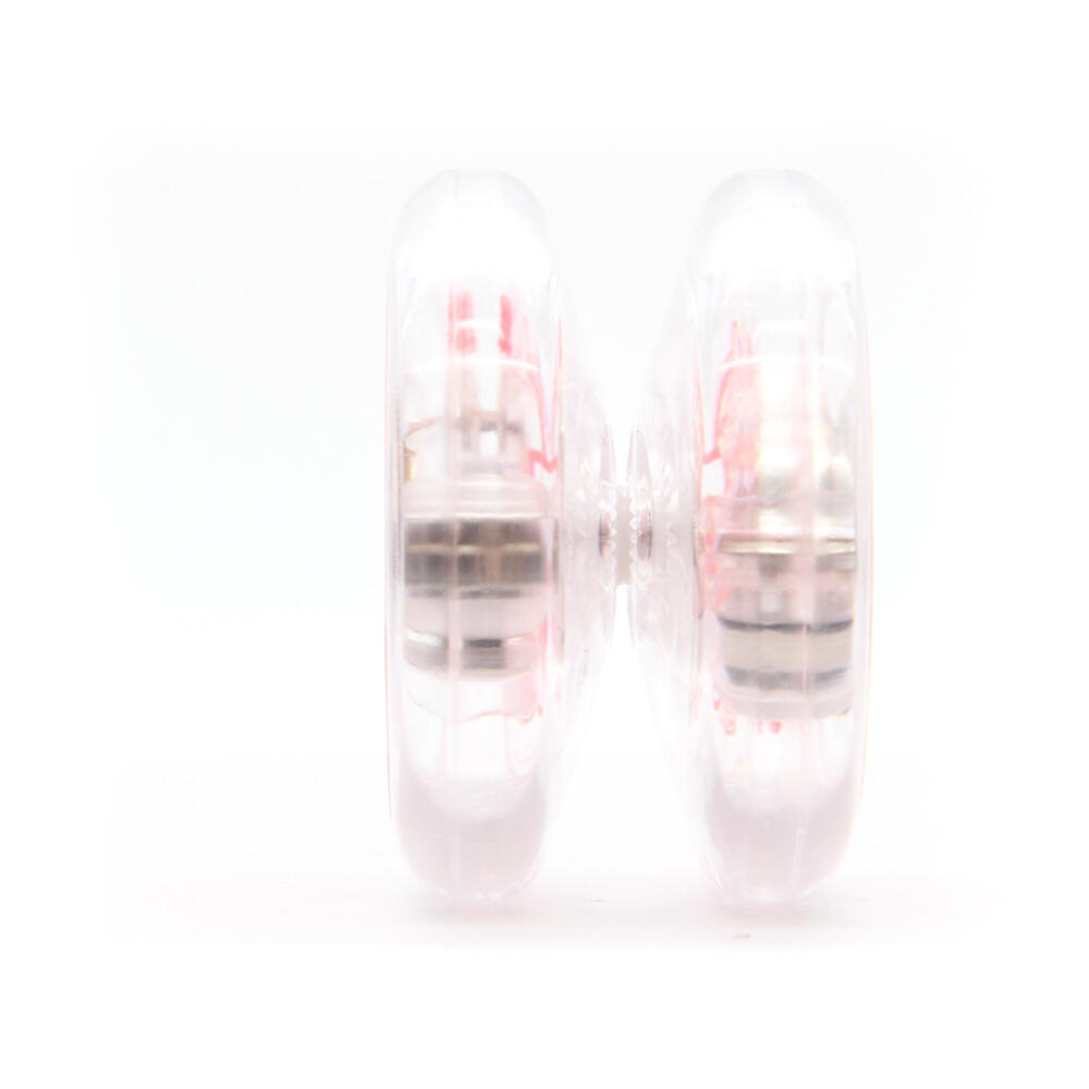 YoYoFactory LED Spinstar-Clear body/Red print/Red light 3/4