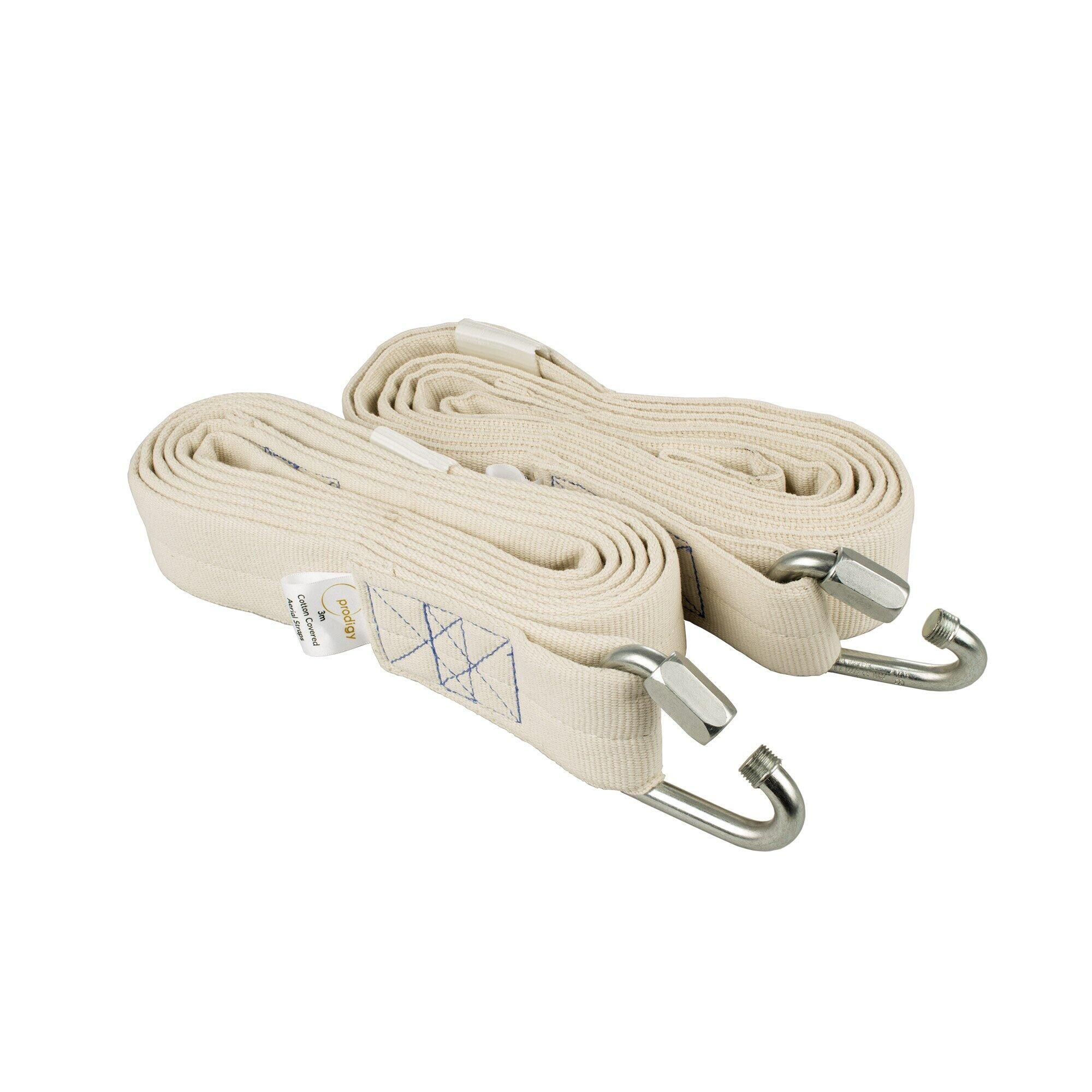 PRODIGY Prodigy Cotton Covered Aerial Straps - White-3 metres