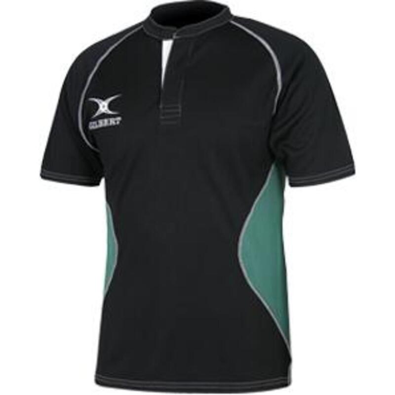 Camicia da rugby Xact V2 Nero/Verde - M