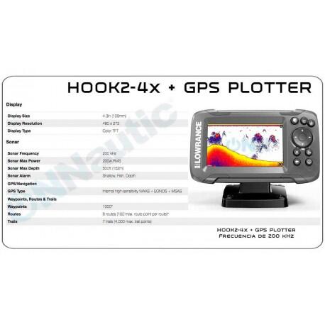 Ecoscandaglio Lowrance Hook2 4X