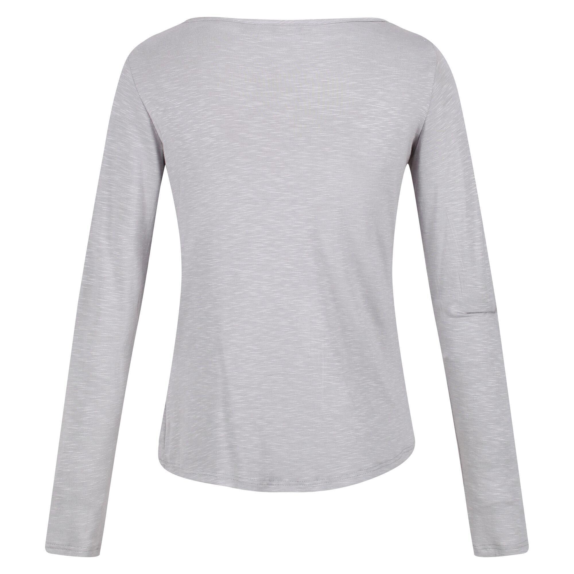 Womens/Ladies Lakeisha LongSleeved TShirt (Mineral Grey) 2/4