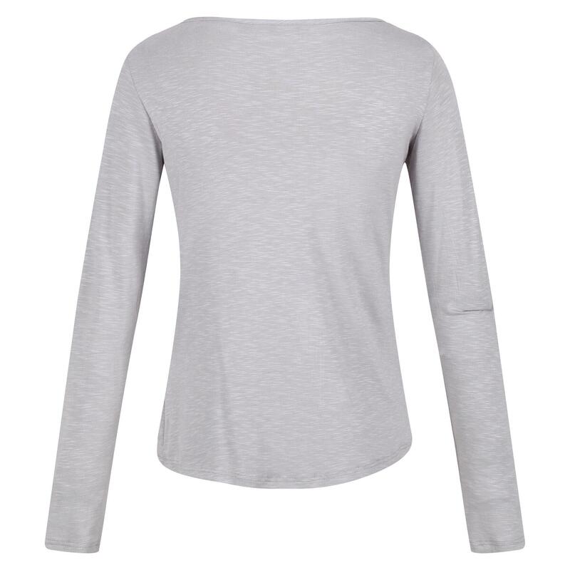 Camiseta Lakeisha de Manga Larga para Mujer Gris Mineral